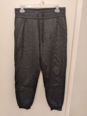 Lululumon sparkly black scuba sweatpants